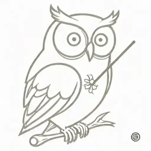 Owl Smoking Pipe
