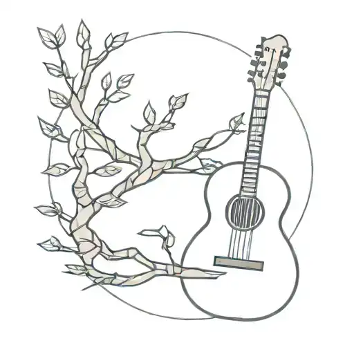 Guitar And Tree Branch