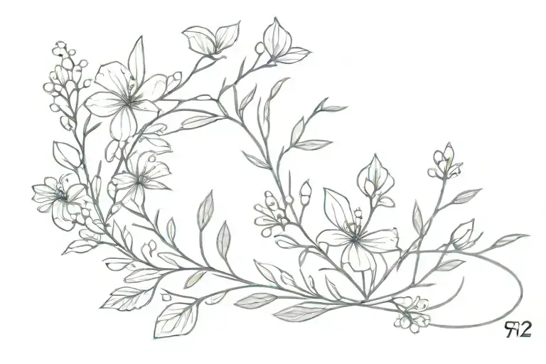 A Bracelet With Wildflowers Growing