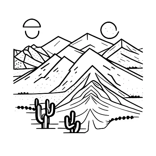 Cactus Desert Mountains