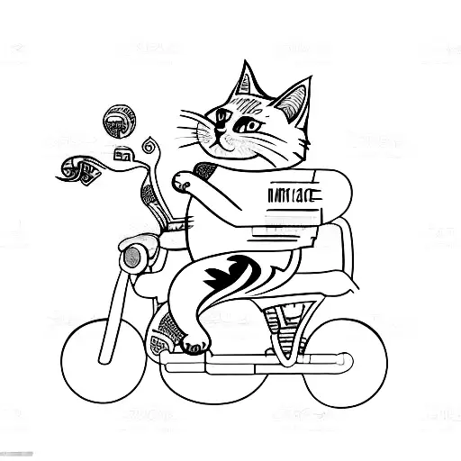A Cat Riding A Motorcycle