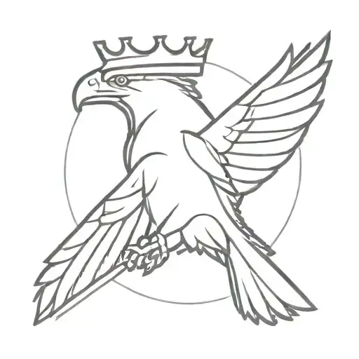 Hawk Crown Cross