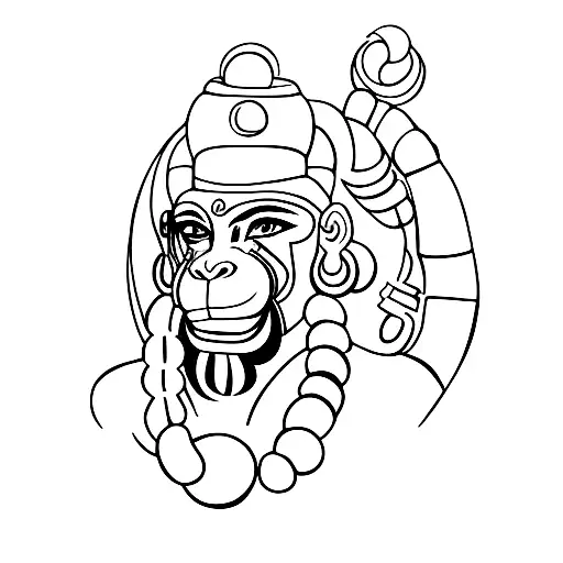 Hanuman As Black Wrestler