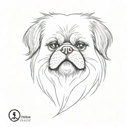 A Pekingese Dog Portrait Tattoo That Passed Away