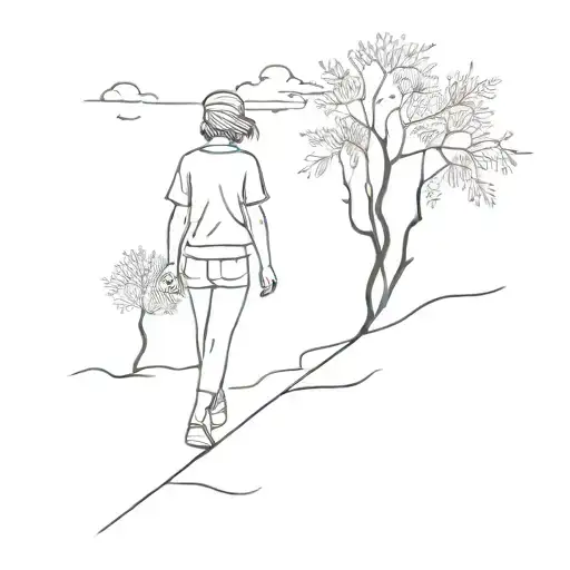 Minimalis Walking In The Line