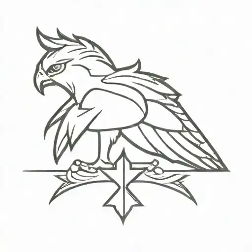 Hawk Crown Cross