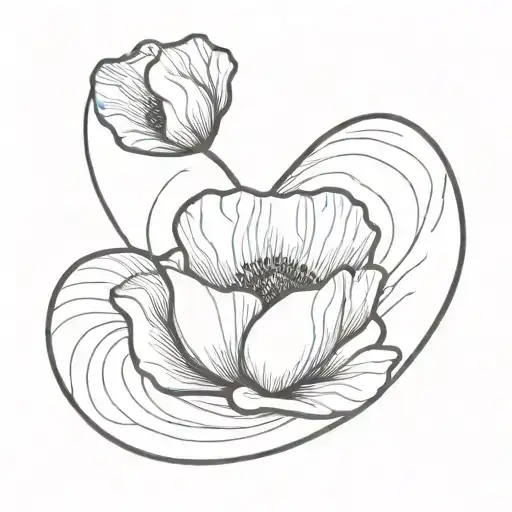 Poppy Wrapped Around A Baby Footprint