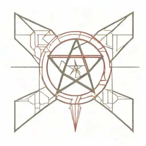 Blackwidow's Symbol With Scarlet Witch's Symbol Surrounded By Red Magic