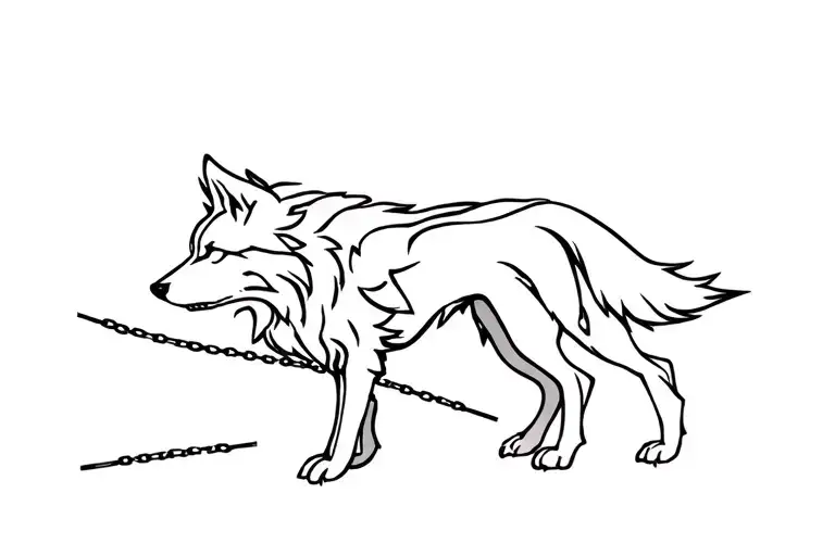 Wolf Broken Chain