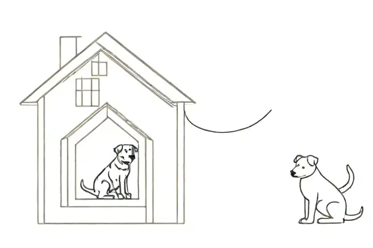 Dog And Cat With Person Inside A House
