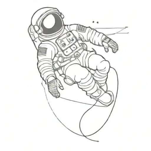 Astronaut Snowboarding Through Space