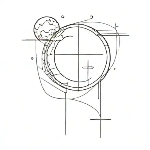 Cross With Moon Phase Along The Right Side