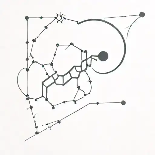 Scorpio Constellation With Moon Surrounded