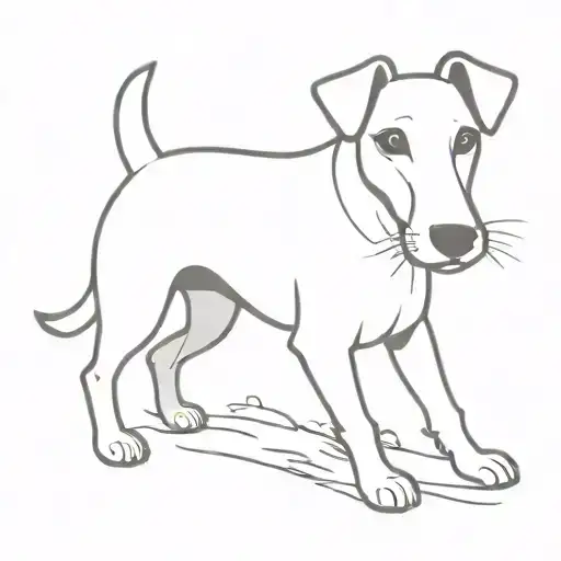 Cartoon Smooth Foxterrier