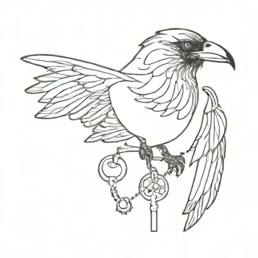Crow With Keys