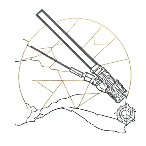 Star Wars Tattoo Based On Light Saber