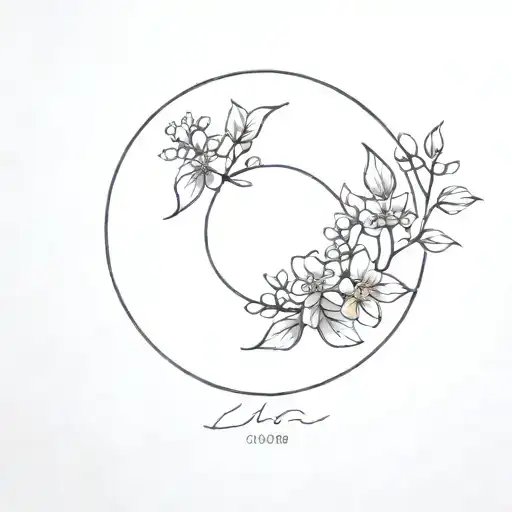 Lilac In A Circle With Clare Cobb In Middle Of Circle