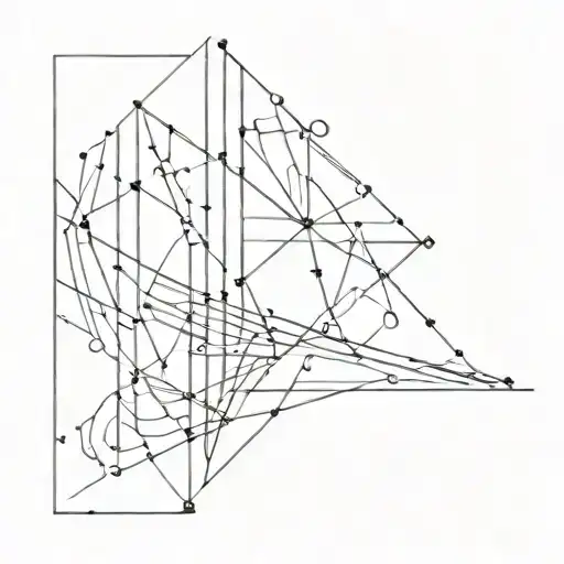 An Abstract Geometric Pattern Representing The Ups And Downs Of Business
