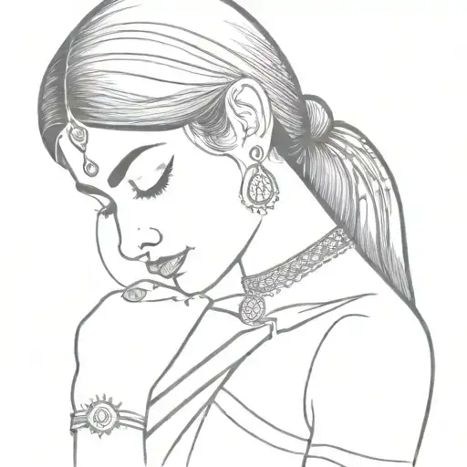Indian Girl Wearing Sari