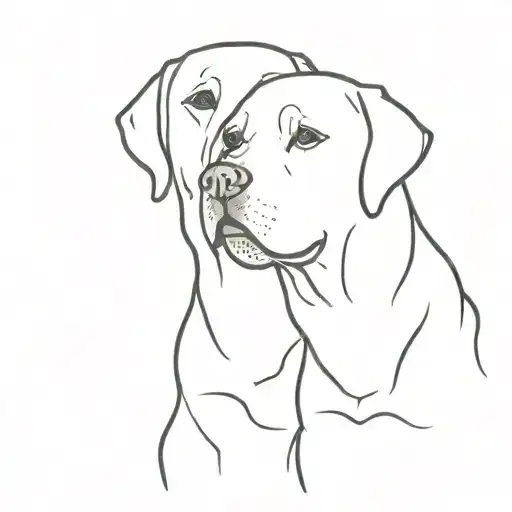 Two Labrador Dog Faces Laughing