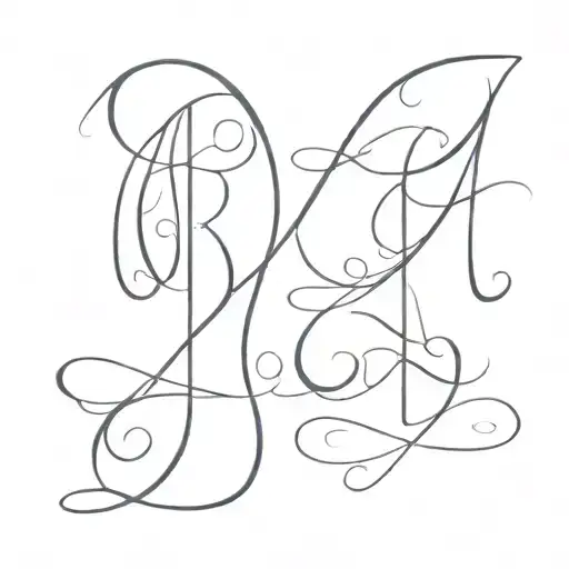 Letters K And D Script Font