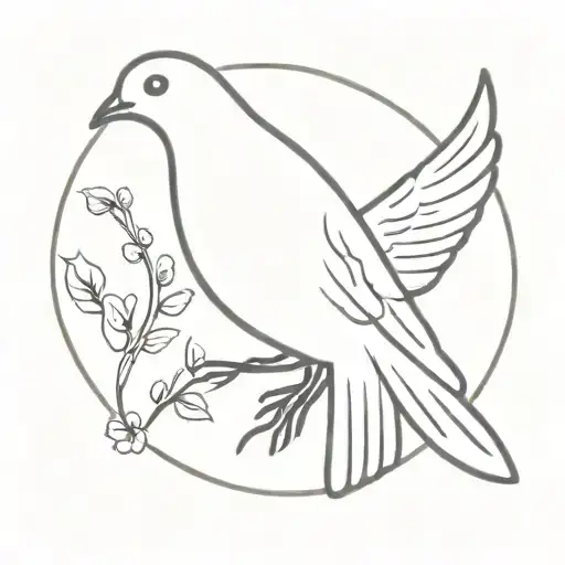 A Very Simple Dove Outline