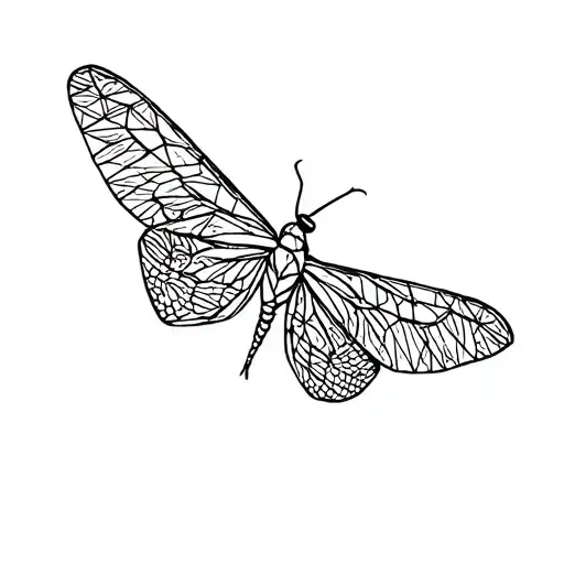 Geometric Diamondback Moth Flying
