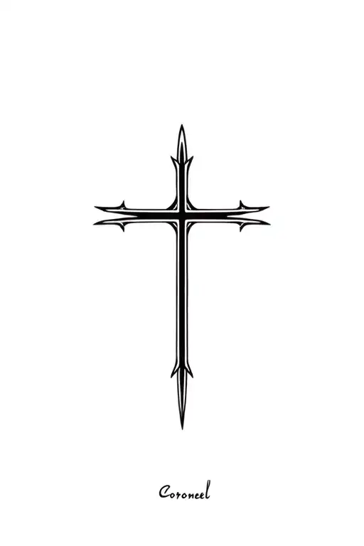 Cross With Coronel Name Written