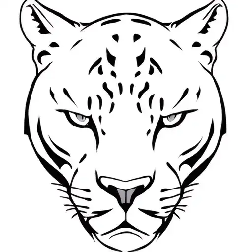 Simple Black Panther Tatoo Design