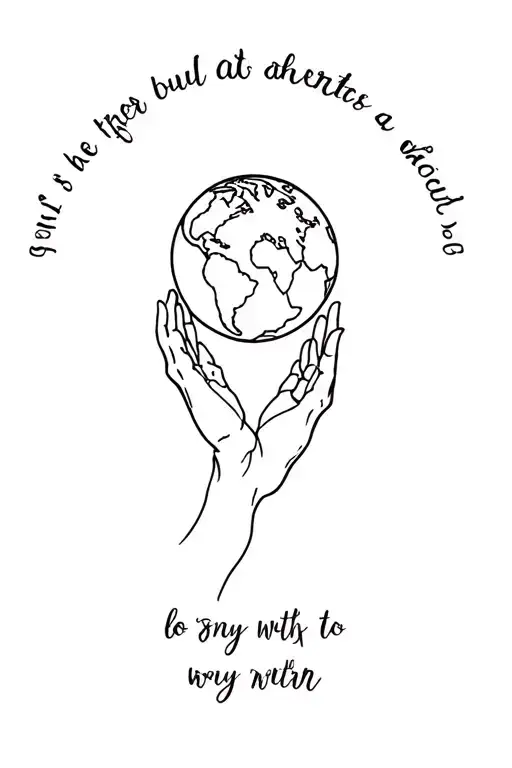 Atlas Holding The World With A Motivational Quote