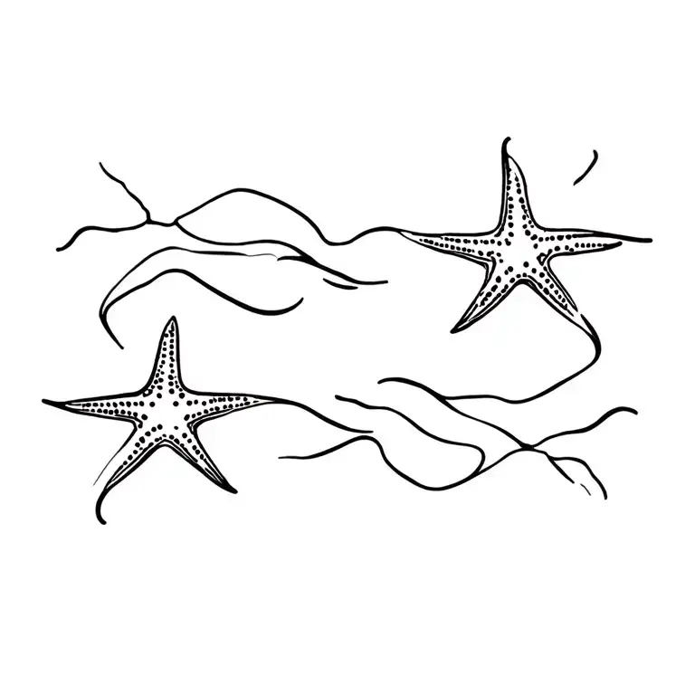 Two Wave Sea Stars