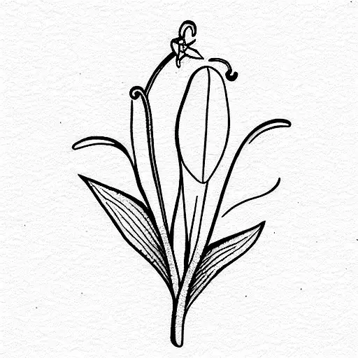 Lily Of The Valley In The Style Of A Traditional Swedish Kurbits