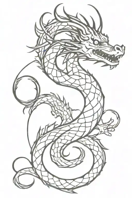 Dragon Circled With