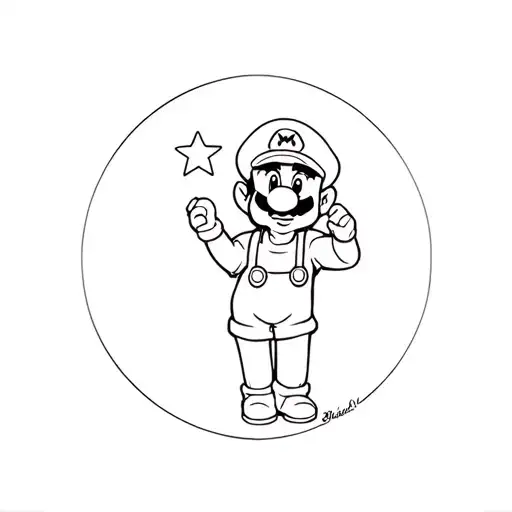 Buhuu Mario Holding A Star