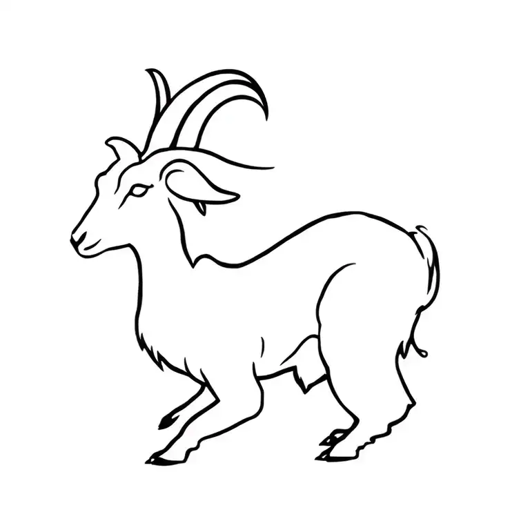 Goat Doing Yoga Pose