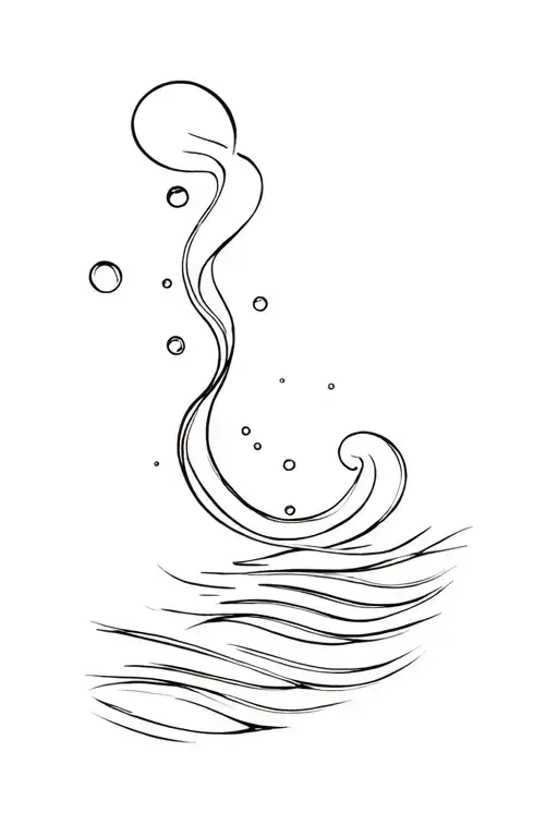 Waves Bubbles Fine Line