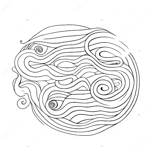 Snakes With Daisies And Ocean Waves