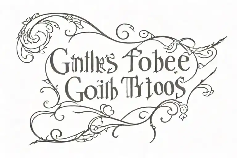 Quote In Gothic Style Chest