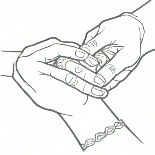 Love Heart On Wrist Combined When Two Hands Join