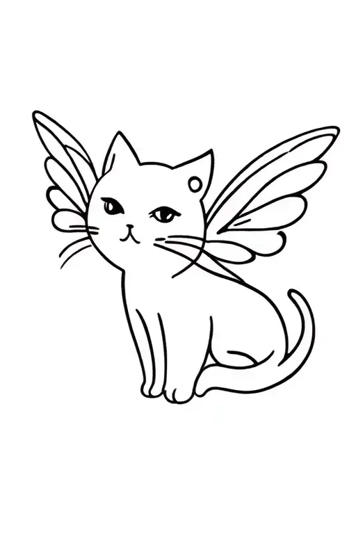 Flying Kitty With Fairy Wings