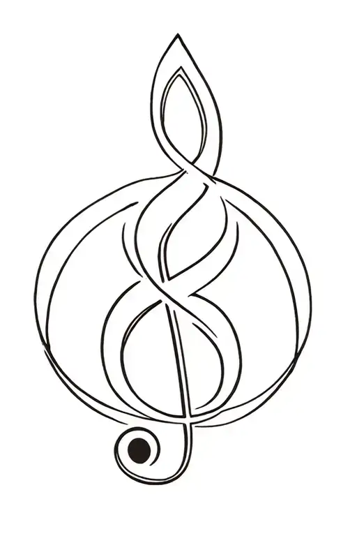 Tree Treble Clef Intertwined