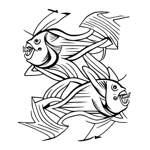 Double Fish And Arrow