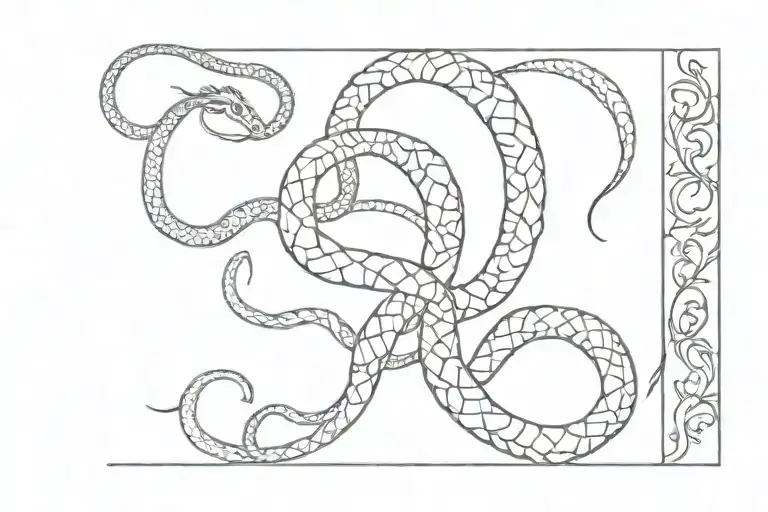 Snake And Dragon Wrapped Loosely