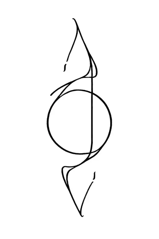 Lines And Inverted Month In The Center