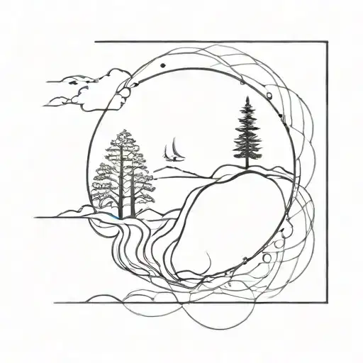 Tattoo Representing Journey Of A Person's Life