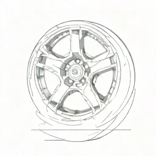 Car Wheels With 2004 Integrated With It