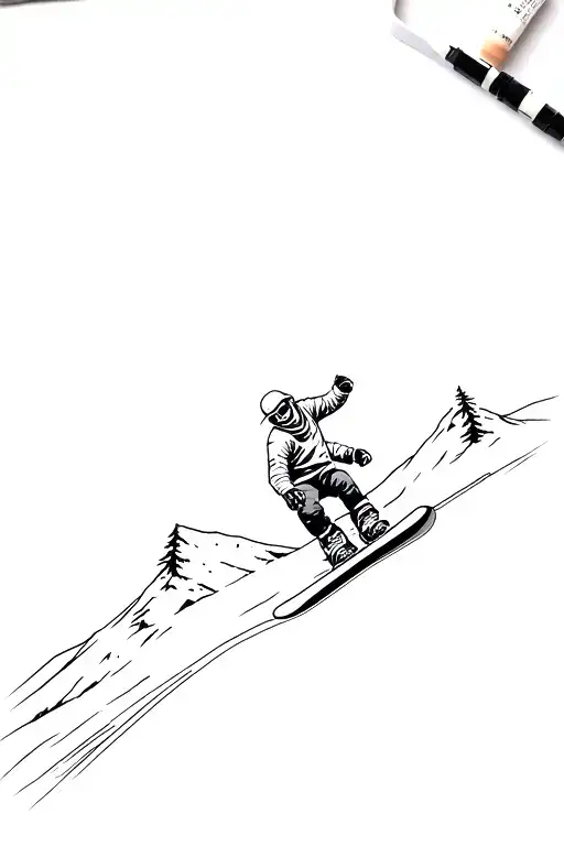 Snowboarder On A Mountain