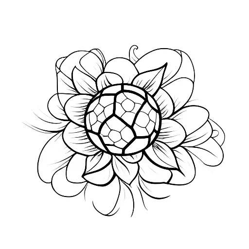 Football With Flowers In It