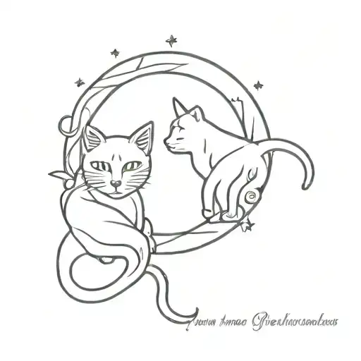 Sun Moon Cats Sister