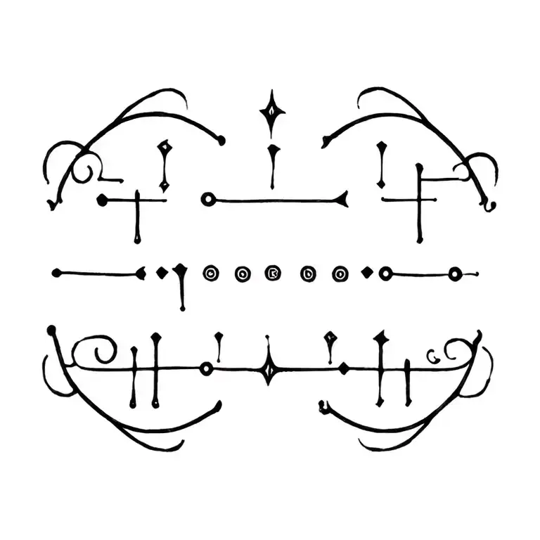 Morse Code For Chosen Family With Scroll Work And Living Donor Symbol